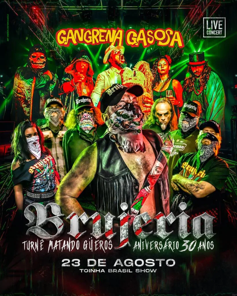 Gangrena Gasosa realiza shows ao lado do Brujeria em turnê pelo Brasil