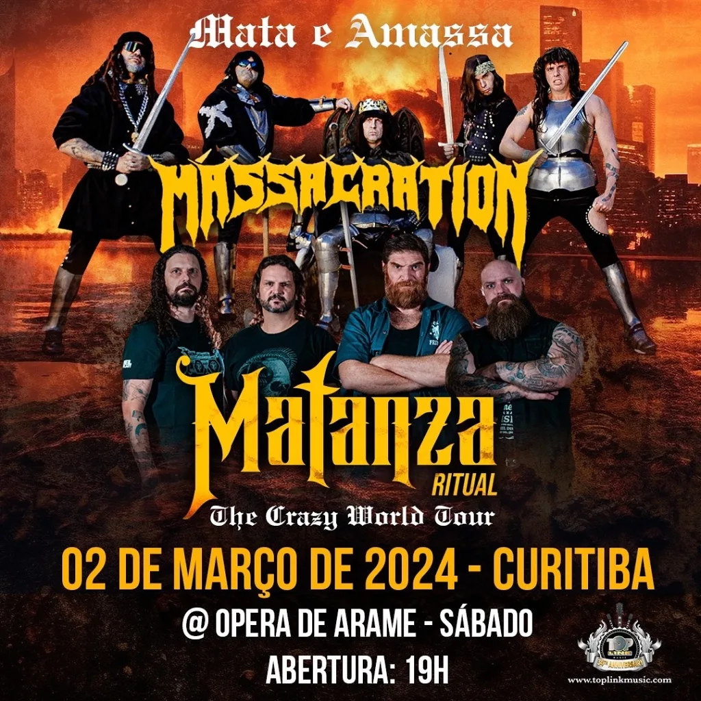 Matanza Ritual e Massacration trazem turnê especial para Curitiba em 2024