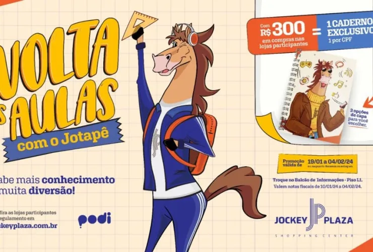 Volta às aulas com o Jotapê: Jockey Plaza Shopping lança campanha compre e ganhe