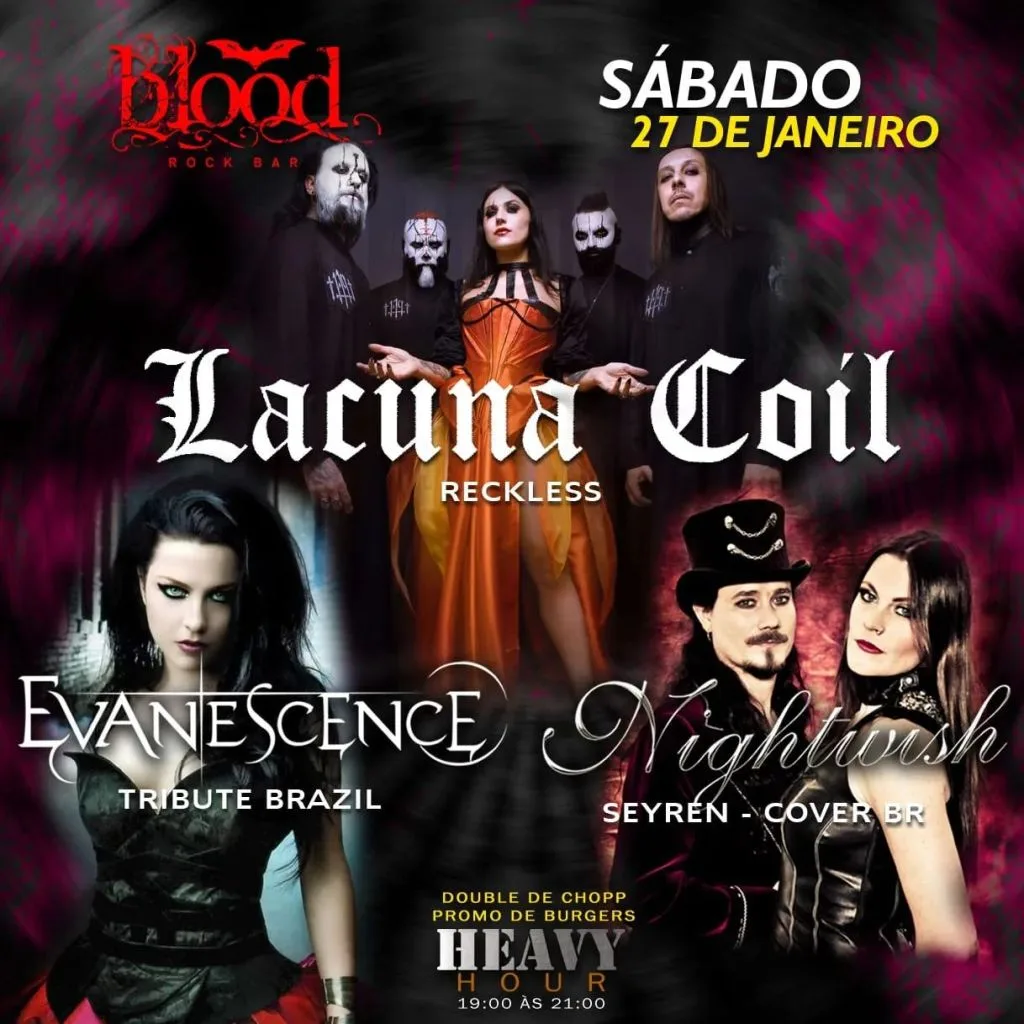 Tributo a bandas com vocal feminino agita final de semana no Blood Rock Bar em Curitiba