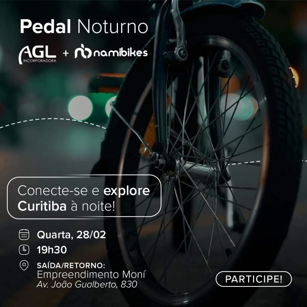 AGL e Nami Bikes promovem pedalada noturna em Curitiba