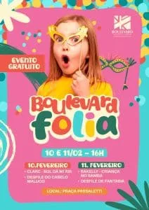 Crianças terão bailinhos de carnaval gratuitos no Boulevard Shopping Londrina