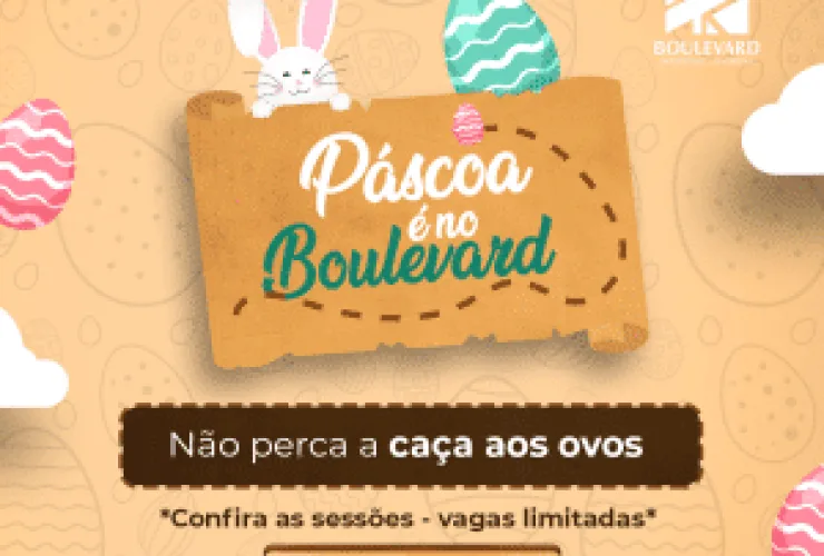 Contação de história, trilha de caça aos ovos e encontro com o coelho encantam a Páscoa no Boulevard Shopping