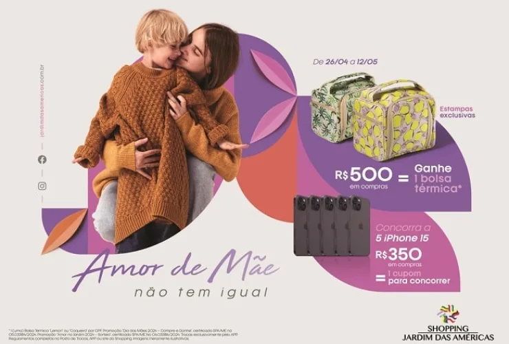Dia das Mães no Shopping Jardim das Américas