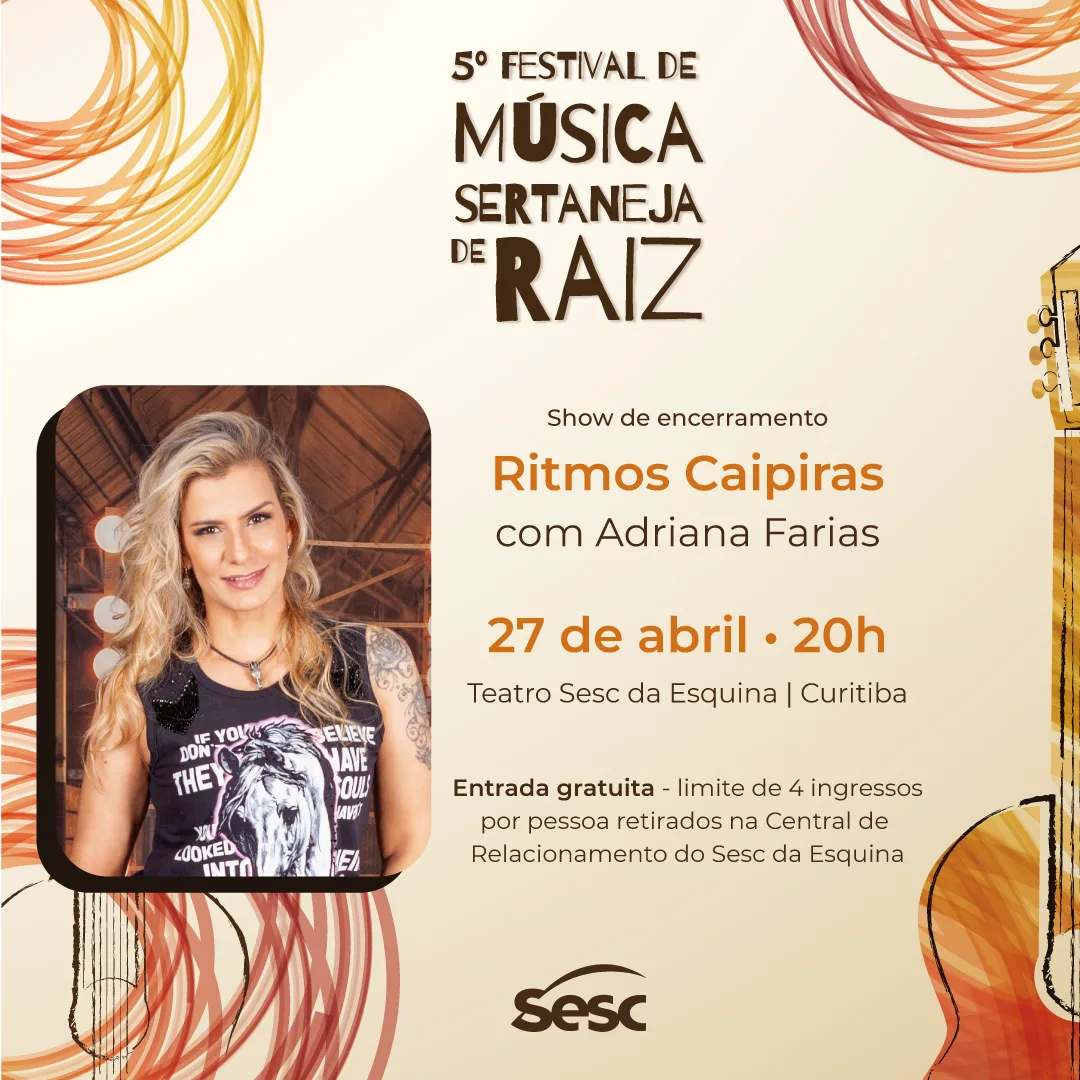 Música Sertaneja de Raiz é celebrada pelo Sesc PR em quinta edição de festival