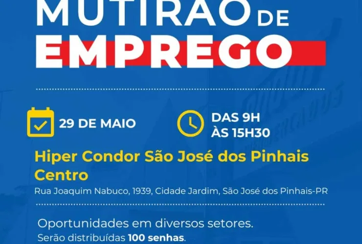 Condor São José realiza mutirão de emprego com 50 vagas