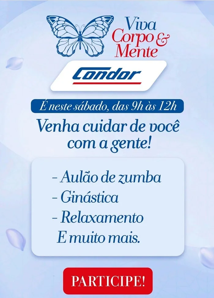 Condor João Bettega terá aulão gratuito de zumba e ginástica neste sábado