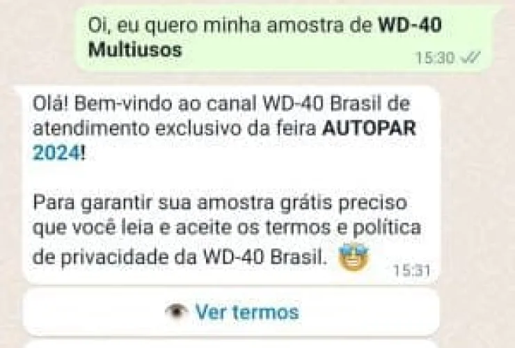 Bot WhatsApp oficial para expositores na Autopar 2024