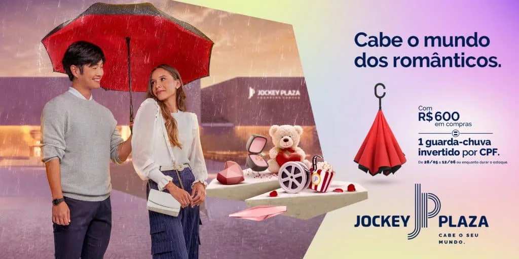 Cabe o mundo dos românticos: Jockey Plaza Shopping apresenta campanha compre e ganhe de Dia dos Namorados