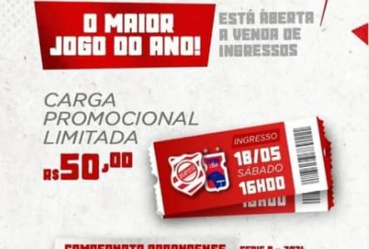 Rio Branco lança promoção de ingressos a R$ 50 para jogo contra o Paraná Clube