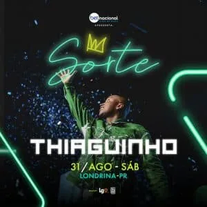 Boulevard Shopping Londrina vai sediar show do cantor Thiaguinho em agosto