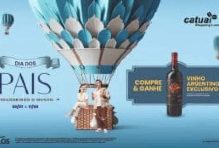 Shopping presenteia clientes com vinho argentino em campanha do Dia dos Pais