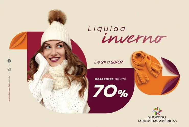 Oportunidades de estilo: liquida inverno no Shopping Jardim das Américas