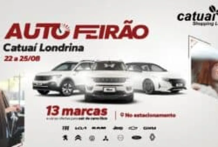 Carros novos podem ser adquiridos com condições especiais no Auto Feirão do Catuaí Shopping