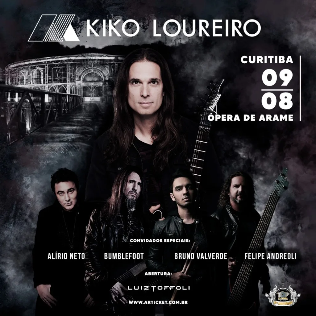 Kiko Loureiro chega esta semana (09/08) a Curitiba com aclamada turnê solo