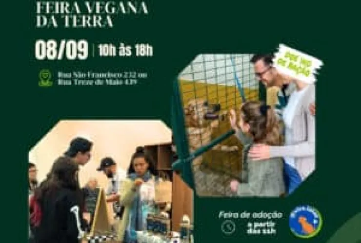 Feira Vegana da Terra Promove Adoção de Animais na Edição deste Mês