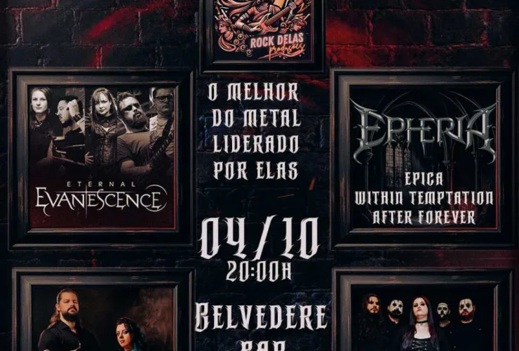 Tradicional festival RockDelas reúne tributos a Evanescence (Eternal), Angra e Kamelot com banda Fortell e outros clássicos no Belvedere em Curitiba