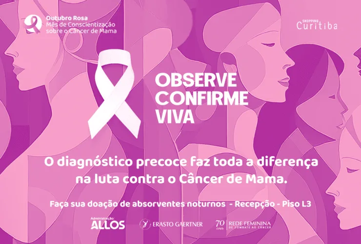 Outubro Rosa: Shopping Curitiba arrecada doações para o Erasto Gaertner