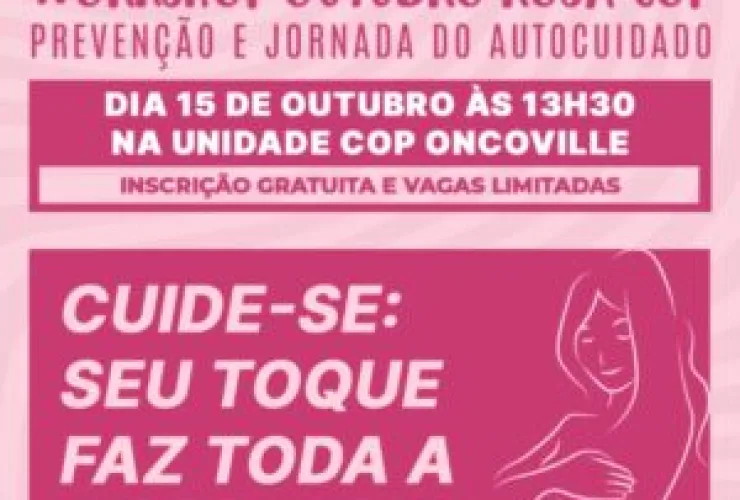 Outubro Rosa: COP promove workshop sobre prevenção do câncer de mama e jornada do autocuidado