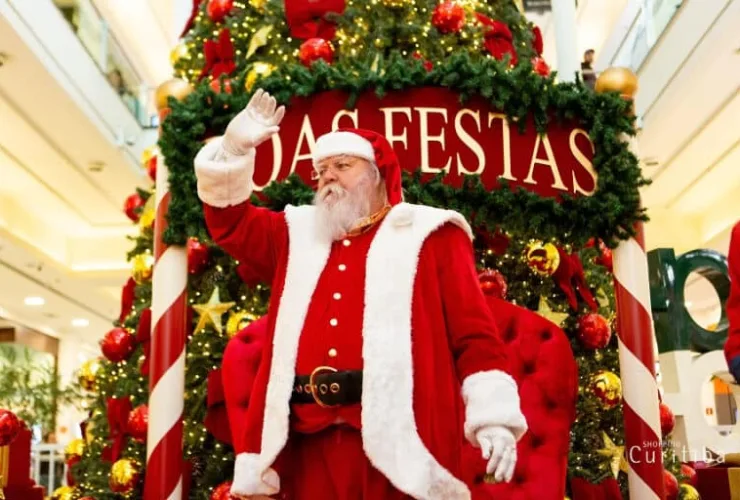 Papai Noel chega ao Shopping Curitiba neste  sábado