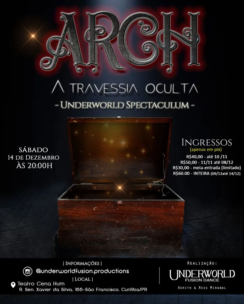 Arch - A Travessia Oculta: Underworld apresenta espetáculo inédito de dança e cultura alternativa
