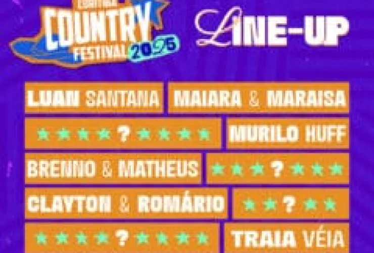 Curitiba Country Festival anuncia 16ª edição com grandes nomes da música sertaneja e popular