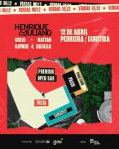 Henrique & Juliano anuncia show com convidados na Pedreira Paulo Leminski
