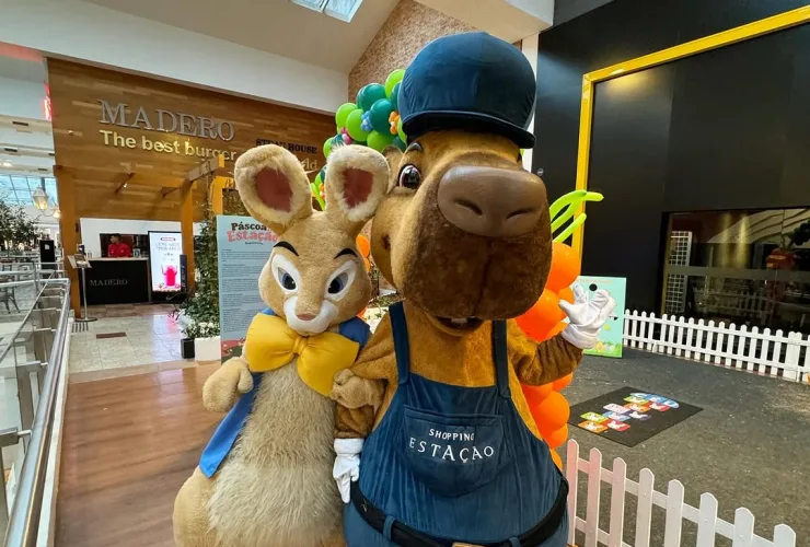 Café com o Coelho e oficinas de biscoito em formato de coelho e de capivara são atrações gratuitas do Shopping Estação