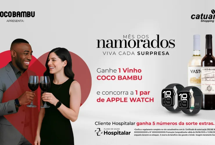 Catuaí celebra o mês dos namorados com sorteio de pares de Apple Watch