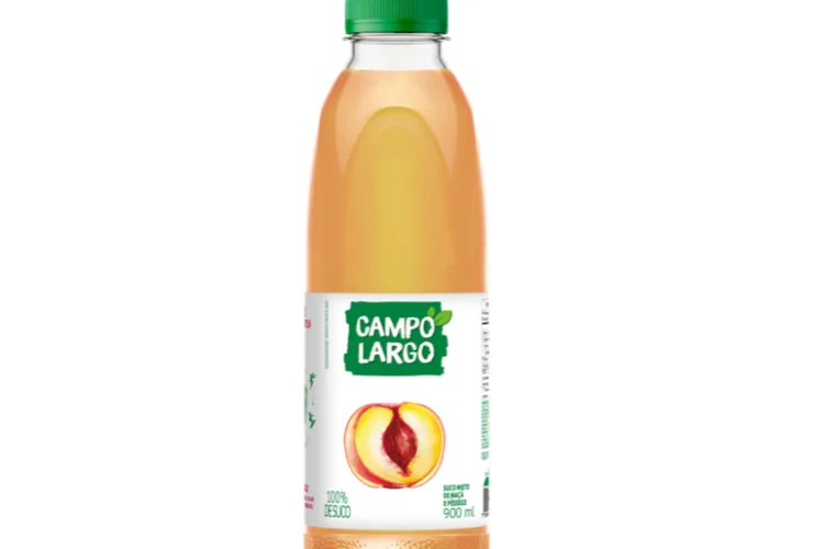 Campo Largo lança suco misto de maçã com pêssego com versão tamanho família