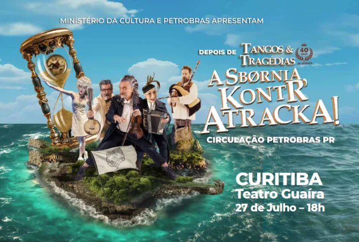 Tangos e Tragédias, Hique Gomez, Teatro Guaíra, Coral Bom de Boca, turnê nacional, teatro musical, Nico Nicolaiewsky