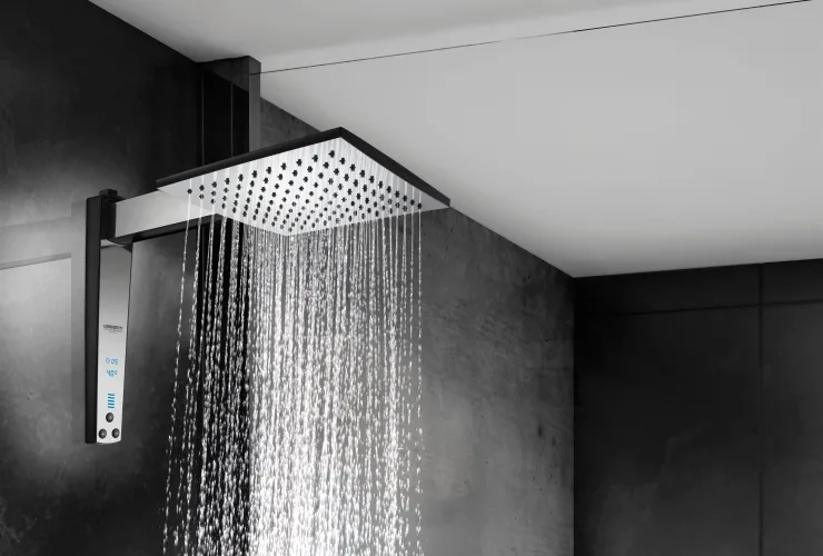 Ambiente aquecido e acolhedor ideal para o banho em dias frios