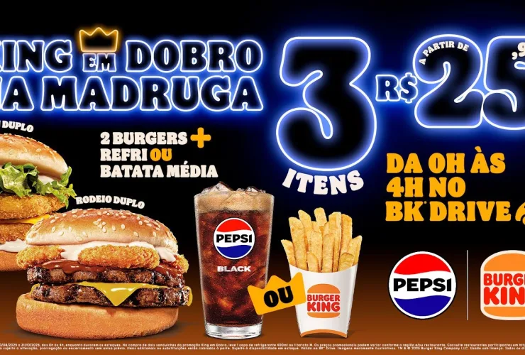 oferta Burguer King em Dobro