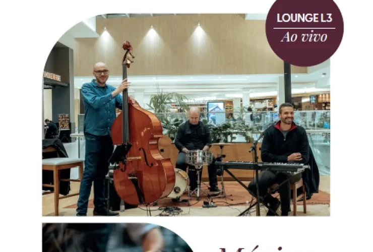 Apresentação de jazz ao vivo no lounge do Park Gourmet no ParkShoppingBarigüi