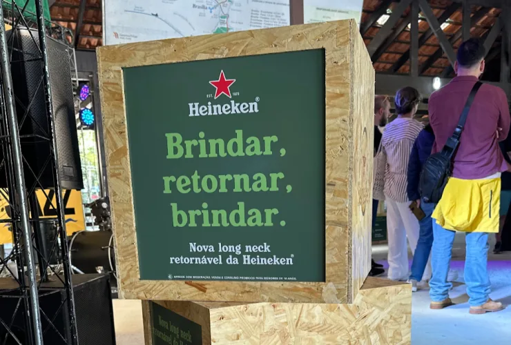 Copo reutilizável da Heineken no Festival de Jazz da Ilha do Mel