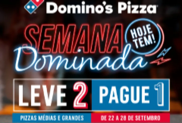 Domino’s Pizza divide a conta com o cliente nesta semana