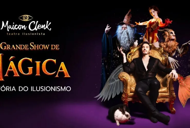 Maicon Clenk apresentando truque de ilusionismo em Curitiba