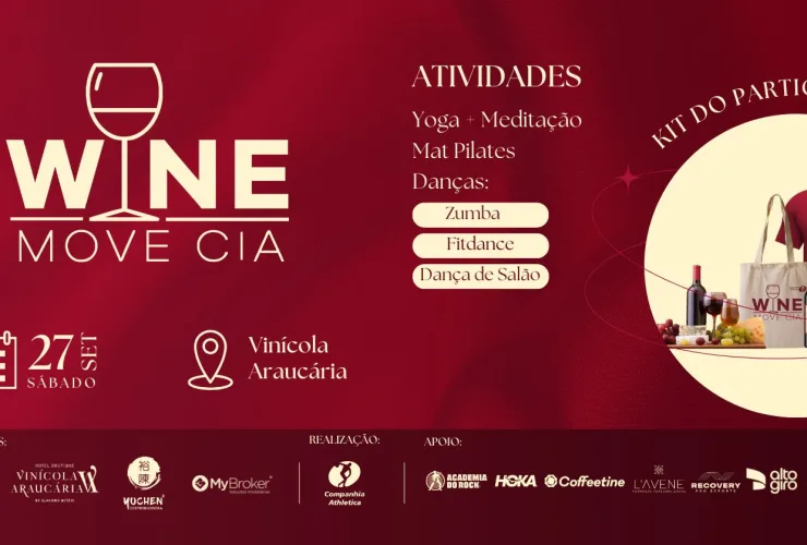 Experiência de bem-estar e vinhos no Wine Move Cia