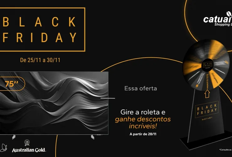 Black Friday: semana tem descontos exclusivos e roleta premiada no Catuaí Londrina