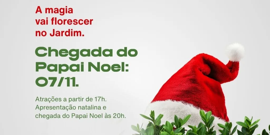 Jardim Nevado transforma o Shopping Jardim das Américas em um cenário natalino encantado com decoração, neve artificial e atrações para toda a família.