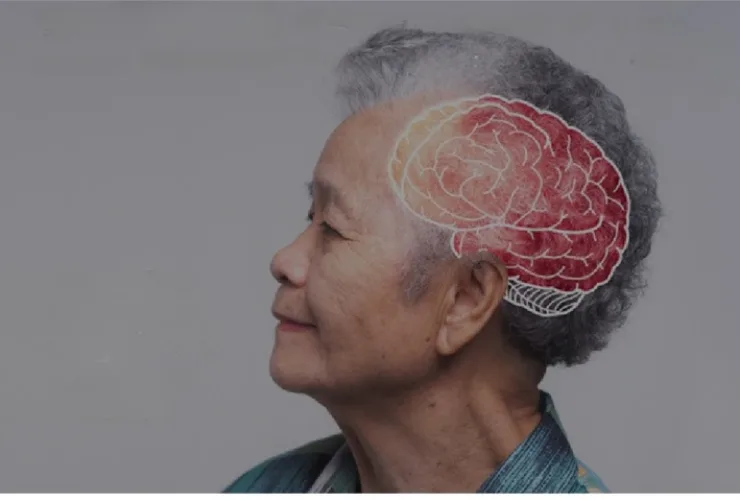 Idosa sendo amparada por familiar, simbolizando confusão entre efeitos cognitivos da quimioterapia e sintomas de Alzheimer
