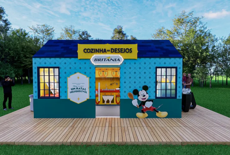 Ação promocional Britânia no Natal Disney no Barigui