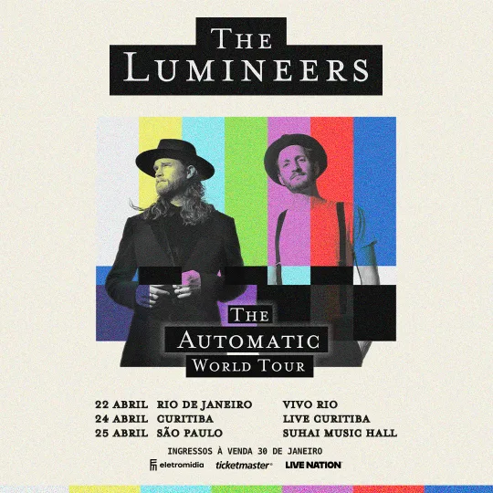 Banda The Lumineers anunciando shows na América do Sul