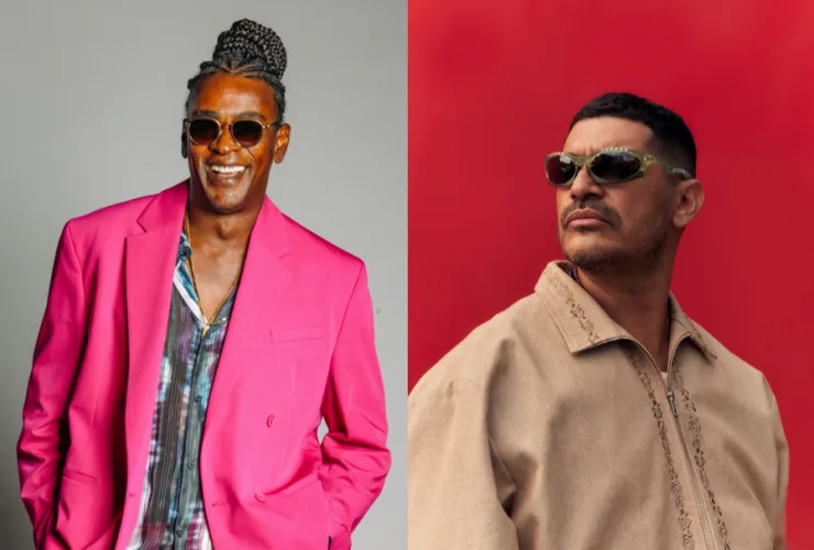 Seu Jorge e Criolo em apresentação no festival Coolritiba na Pedreira Paulo Leminski em Curitiba