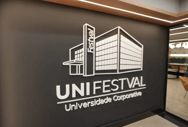 Evento de lançamento da UniFestval, universidade corporativa da rede de supermercados Festval em Curitiba
