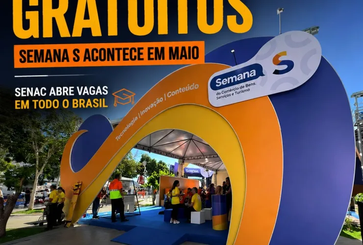 Evento Semana S com cursos gratuitos do Senac voltados à qualificação profissional e empreendedorismo
