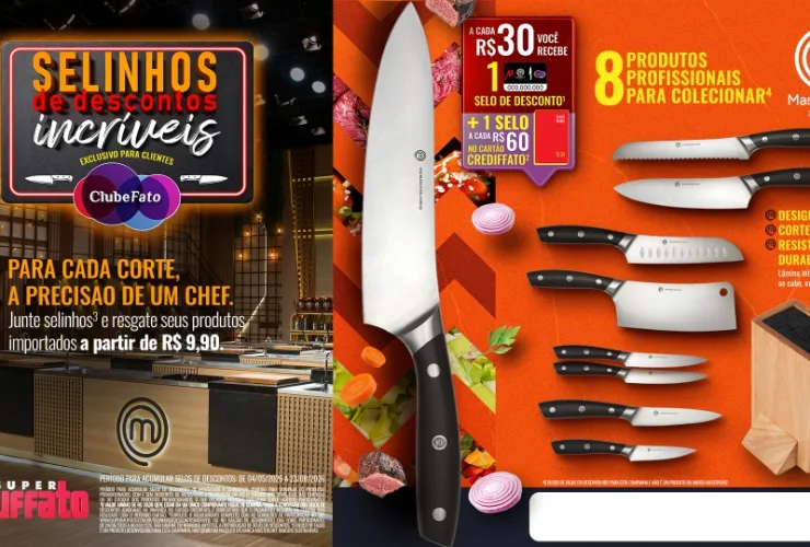 Super Muffato lança campanha de selos com coleção de facas MasterChef
