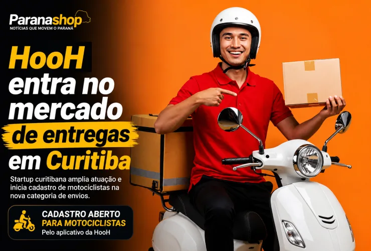 HooH abre modalidade de entregas com motoboy em Curitiba e inicia cadastro de motociclistas na plataforma