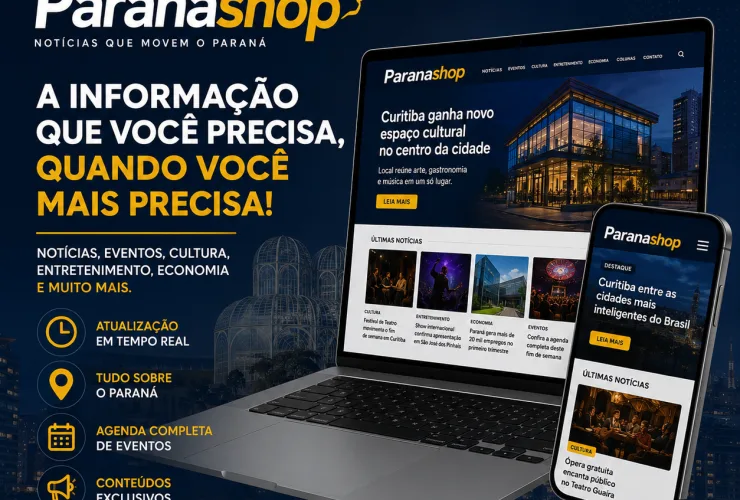 Paranashop cresce como portal de notícias e conecta o Paraná em tempo real