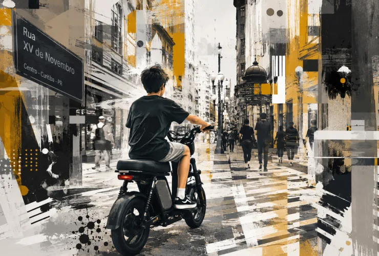 Motos e bikes elétricas invadem Curitiba